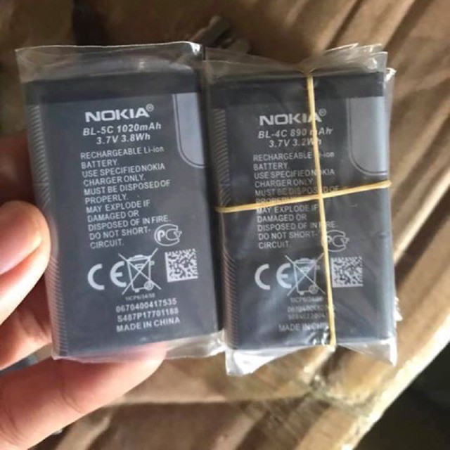 Pin Nokia BL- 4C, BL- 5C Zin Máy ,Dòng 2ic