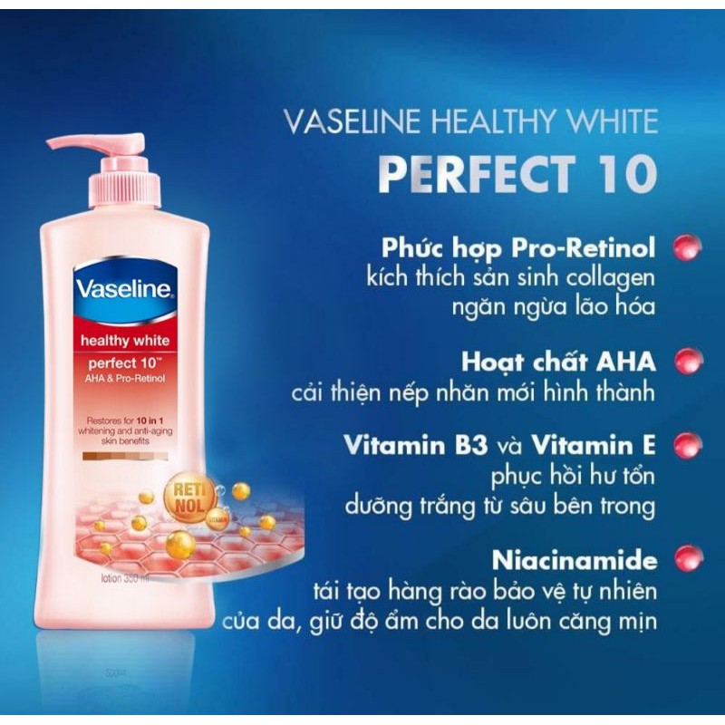 Sữa dưỡng thể trắng da Vaseline 350ml