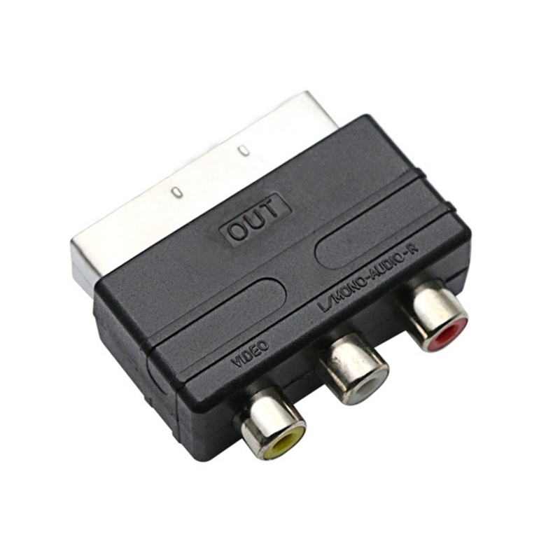 Bộ Chuyển Đổi Đầu Cắm BT 21Pin Scart Sang 3 RCA Cho TV AV DVD S-Video