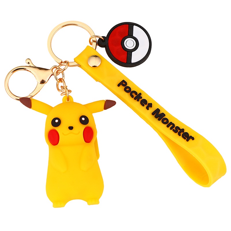 Móc Khóa Hình Pikachu/Vịt Hoạt Hình Nhật Bản Sáng Tạo Dễ Thương Cho Cặp Đôi
