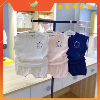 Bộ Quần Đùi Áo Ba Lỗ Cho Bé Trai Và Bé Gái Chất Đũi Cao Cấp Từ 5 Đến 28kg