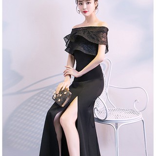 Đầm Dạ Hội Dáng Dài Phối Ren Phong Cách
