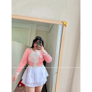 Áo Len Nơ Tơ Đính Hạt Tay Dài [ TNT Shop Bigsize 60kg 90kg ]