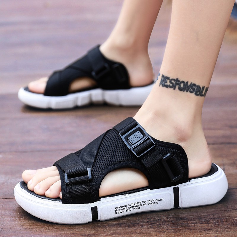 Sandal nam học sinh sinh viên giá siêu rẻ thoáng khí khử mùi hôi chân ( có thể tháo rời quai hậu )