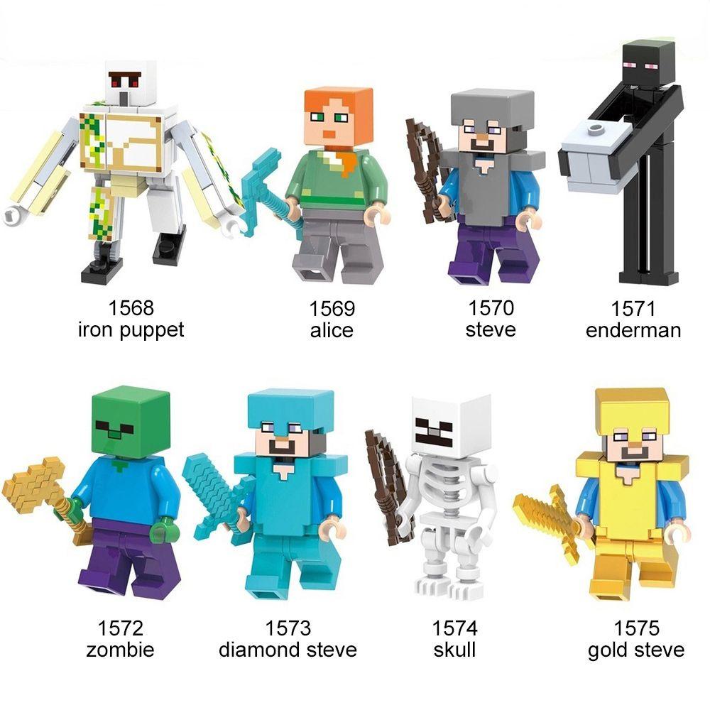 Mô Hình Đồ Chơi Nhân Vật WONDER Minecraf Mini Dùng Làm Quà Tặng Sinh Nhật Cho Bé