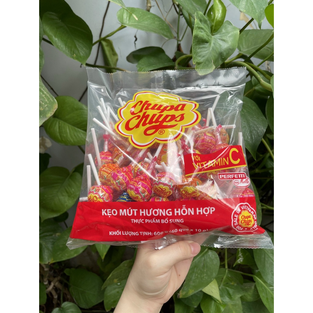 Kẹo Mút Chupa Chups Hương Hỗn Hợp Thực Phẩm Bổ Sung Vitamin C