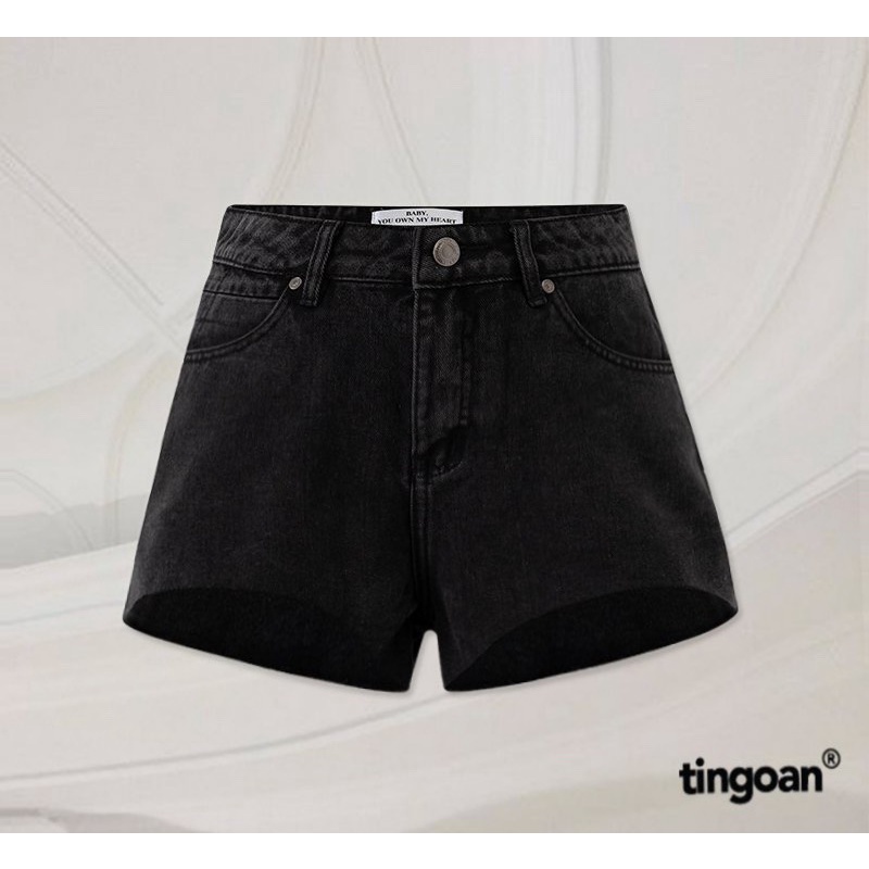 TINGOAN®  - Quần short bò cắt gấu lượn viền màu lông chuột tingoan XOXO JEANS SHORTS/LC