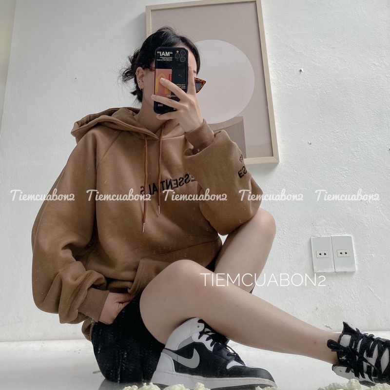 Hoodie essentials bảng màu nhiều chất dày dặn cả nam và nữ mặc được | BigBuy360 - bigbuy360.vn