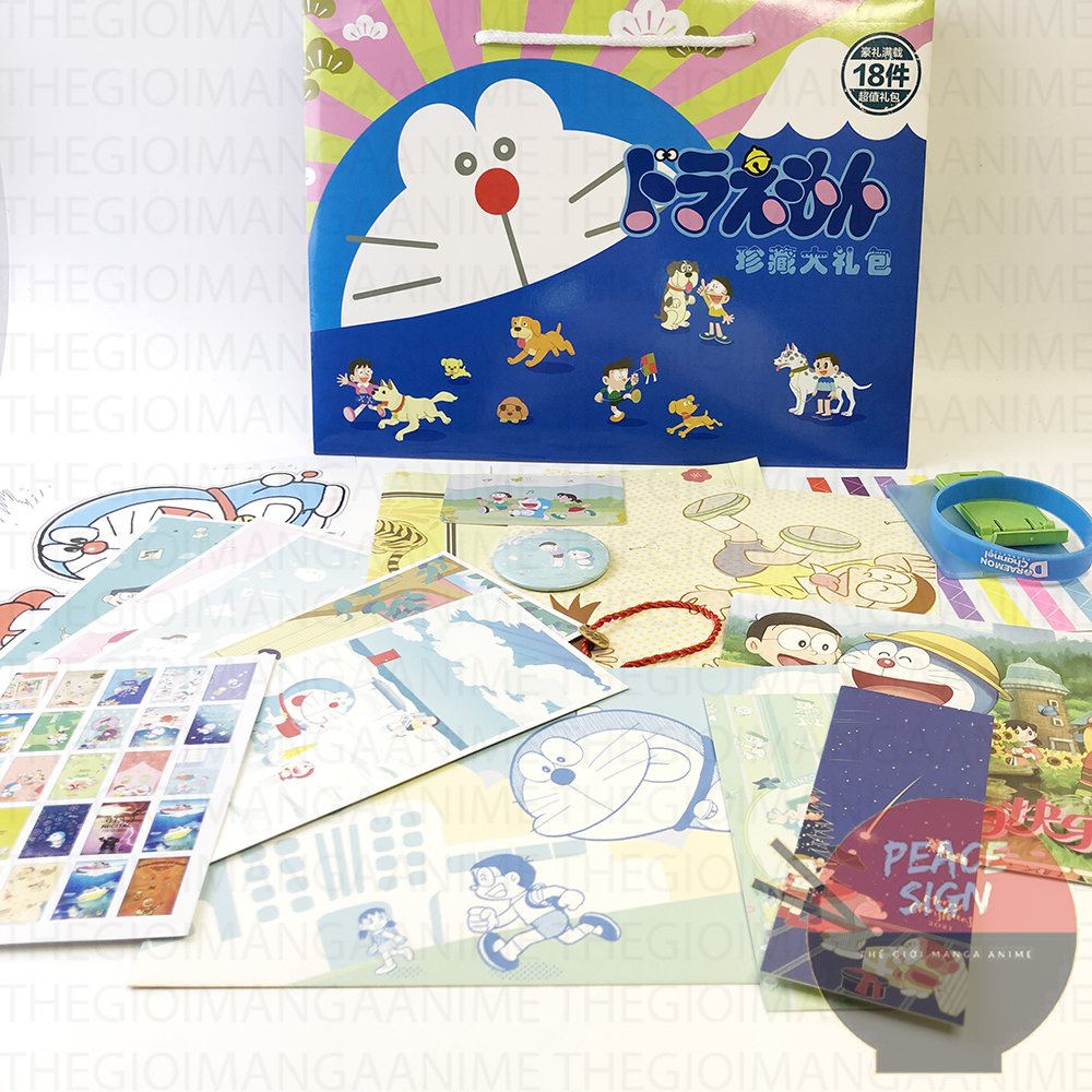 Túi quà Doraemon Mèo máy đến từ tương lai hình chữ nhật anime chibi quà tặng độc đáo