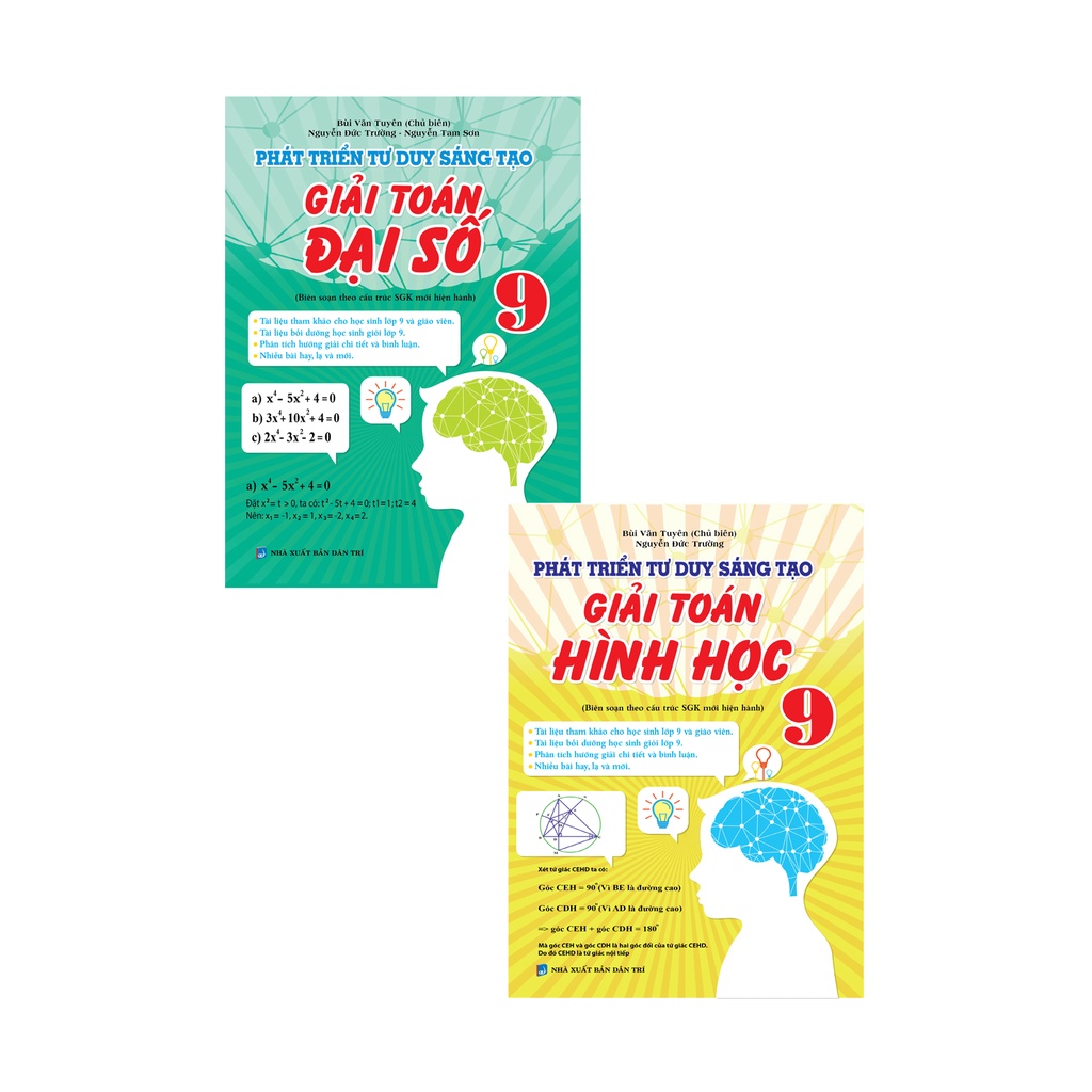 Sách - Combo Phát Triển Tư Duy Sáng Tạo Giải Toán Đại Số + Hình Học 9 (Bộ 2 Cuốn)