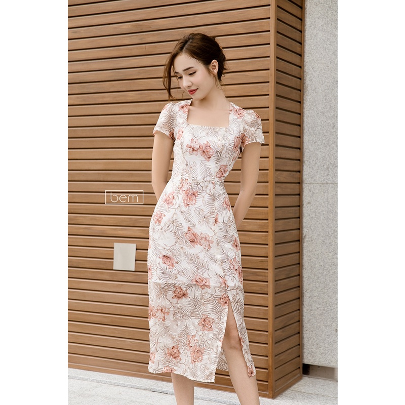 DR157- ĐẦM TƠ TÔN DÁNG BEM