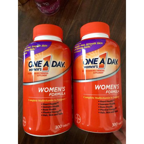 Date 2022 One A Day Women's Complete Multivitamin bổ sung Multivitamin và khoáng chất dành cho phụ nữ, Chai 300 viên