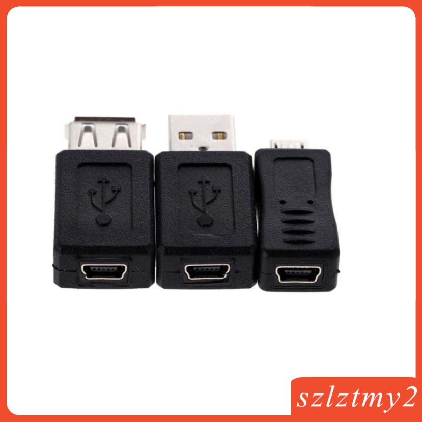 Set 12 Đầu Chuyển Đổi Otg Usb 2.0 A Male Sang Female Micro-B Mini-B | BigBuy360 - bigbuy360.vn