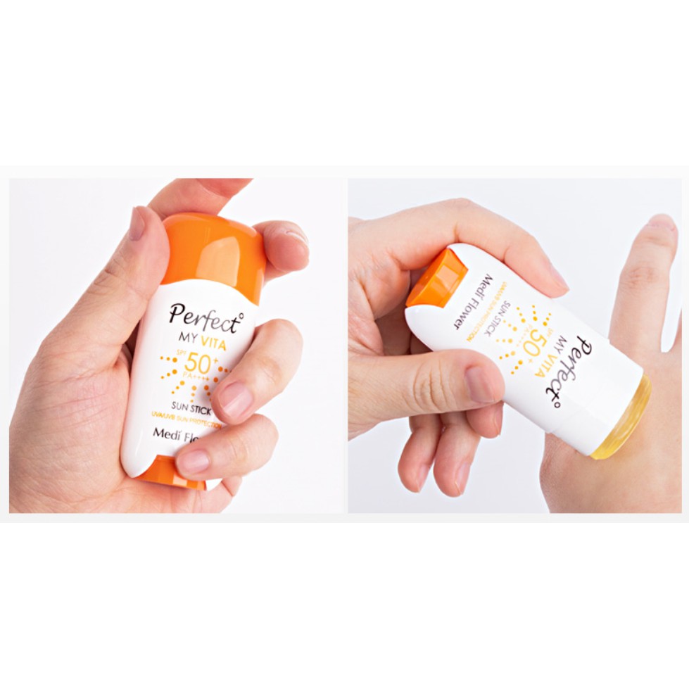 Medi flower perfect uv protector sunstick sunblock SPF50+ PA++++ 16ml [sunflower1968] // Sản xuất tại Hàn Quốc tấm che n