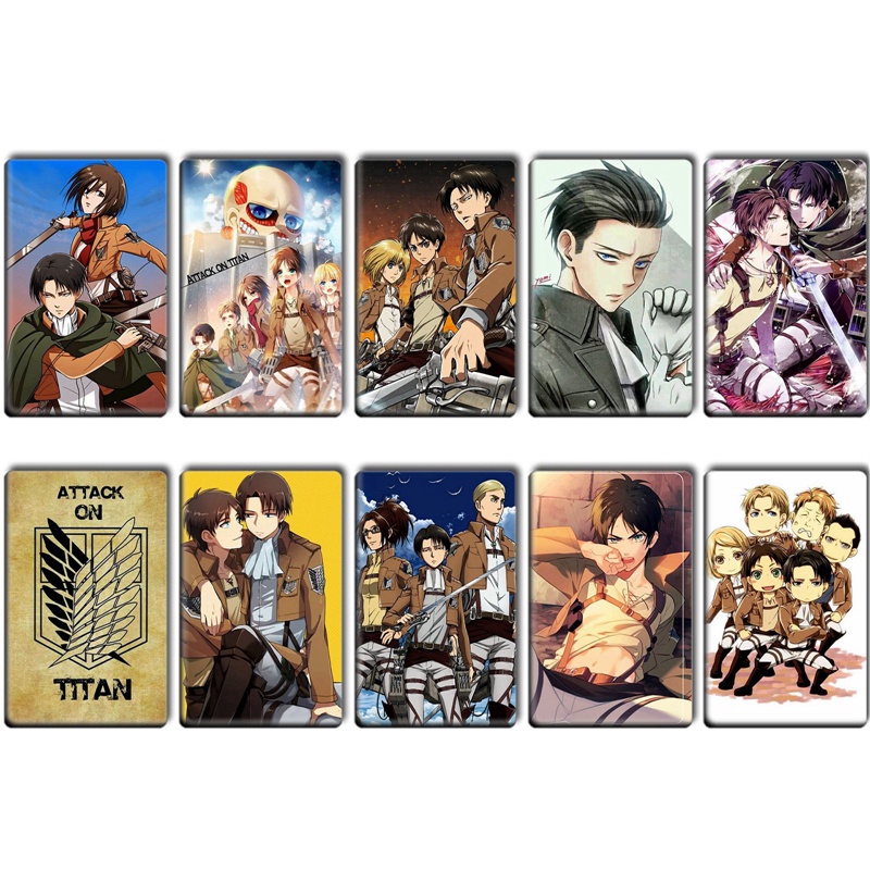 Bộ 10 Thẻ Học Sinh Nhân Vật Phim Attack On Titan