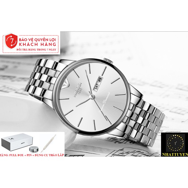 [CÓ VIDEO - ẢNH THẬT] Đồng Hồ Nam NIBOSI 2332, Dây Kim Loại Không Gỉ, Thép Đúc Đặc- HÀNG CHÍNH HÃNG [FULLBOX] | BigBuy360 - bigbuy360.vn