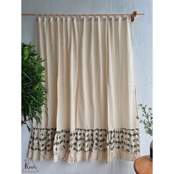 RÈM BÈO LÁ TRÒN  Phong Cách Vintage, Trang Trí Cửa Sổ