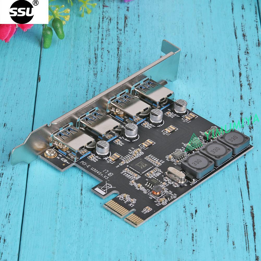 Card Mở Rộng Pcie 4 Cổng Usb 3.0 Yisu U3V04S+4 Cổng