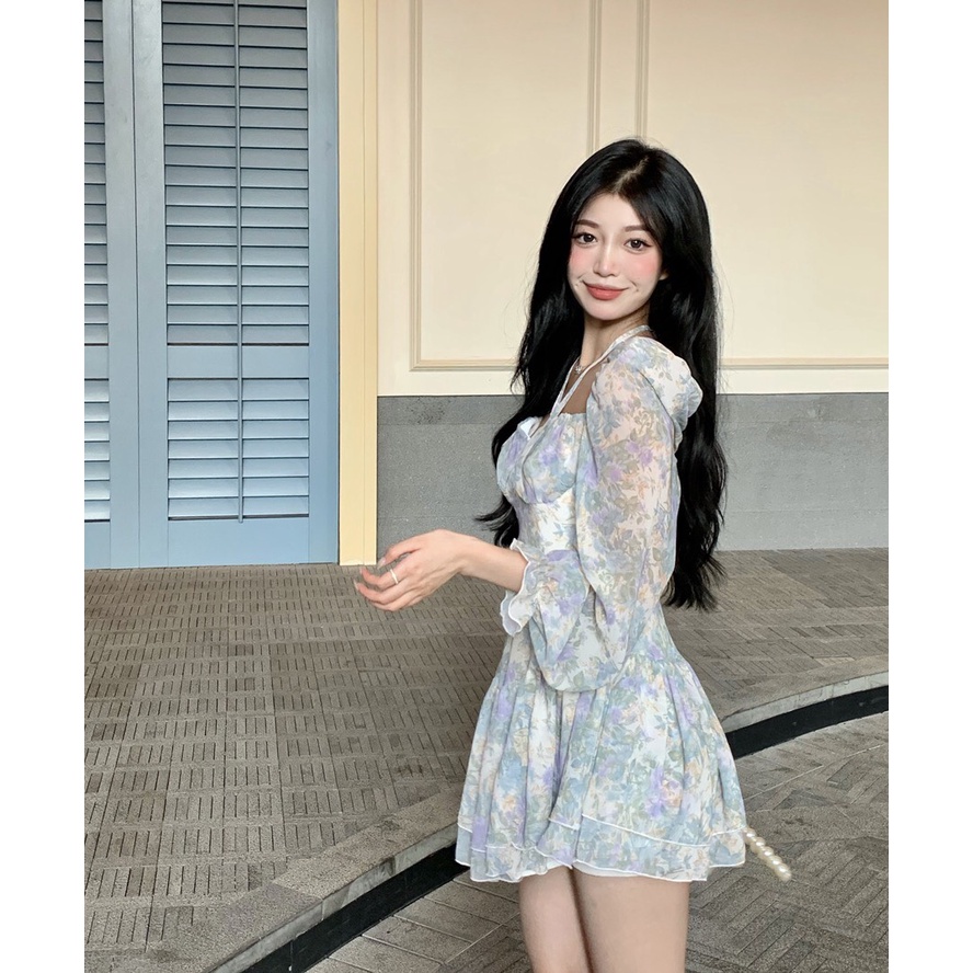 Váy hoa ulzzang tiểu thư bánh bèo
