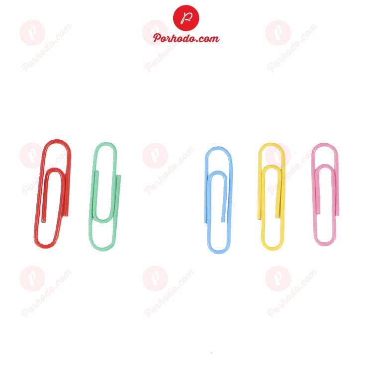 Set 100 kẹp giấy bằng kim loại nhiều màu đơn giản dễ thương cho văn phòng VP2101206