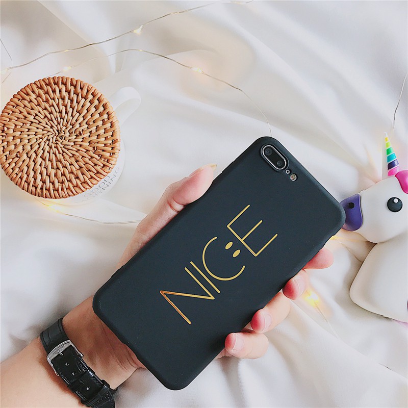 Gold Plating Smile Face Soft Case iPhone X iPhone 8 7 6 6S Plus Shockproof Cover iPhone X XS Max XR 11 Pro Max