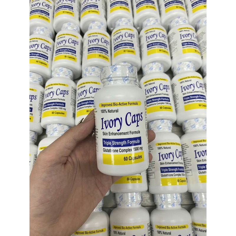 Viên Uống Trắng Da -  nám số 1 của Mỹ -  Ivory Caps Glutathione 60 viên usa 🇺🇸🇺🇸🇺🇸( date 10/2023 )