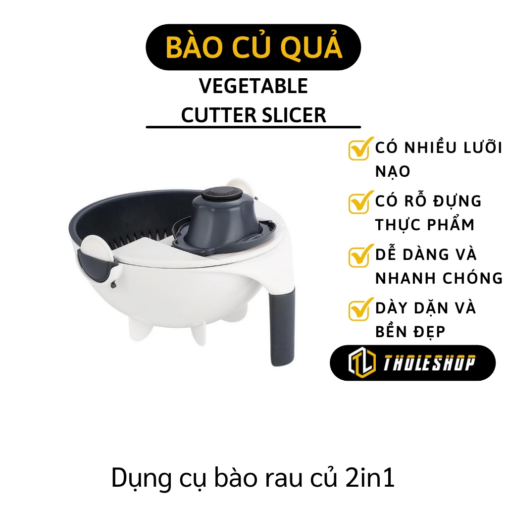 Bàn Nạo Rau Củ - Bộ Bào Rau Củ Quả Đa Năng Kèm Rổ Đựng 9in1 Tiện Dụng 8633