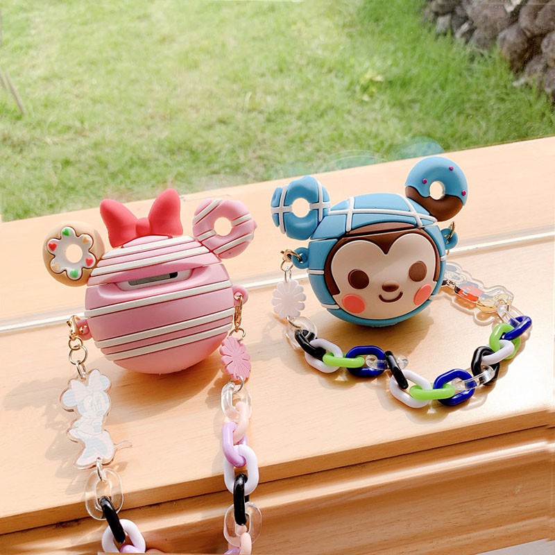 Bao airpod  vỏ airpod Mickey kèm quai xách