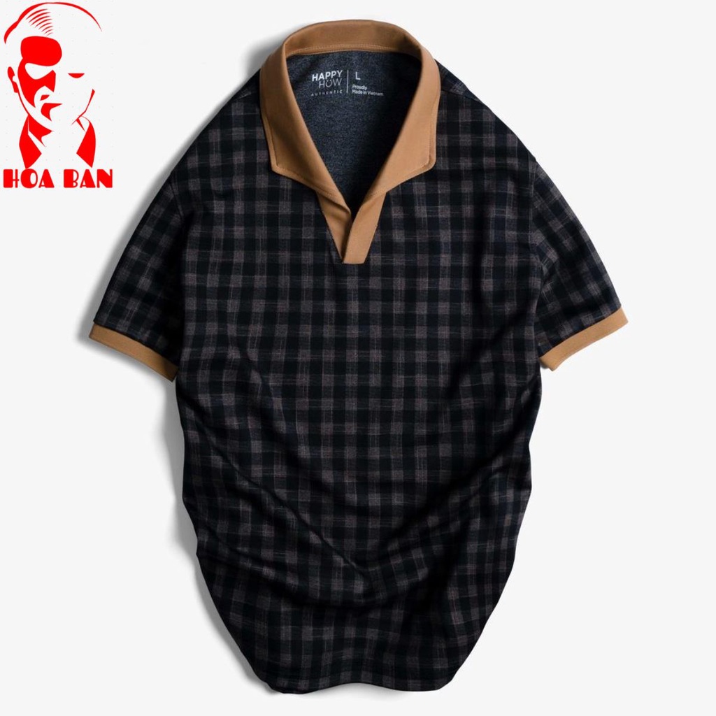 Áo thun POLO nam NOLAN sọc caro vải vải Cotton Jacquard xuất xịn,chuẩn form,trẻ trung, thanh lịch - HAPPYHOW