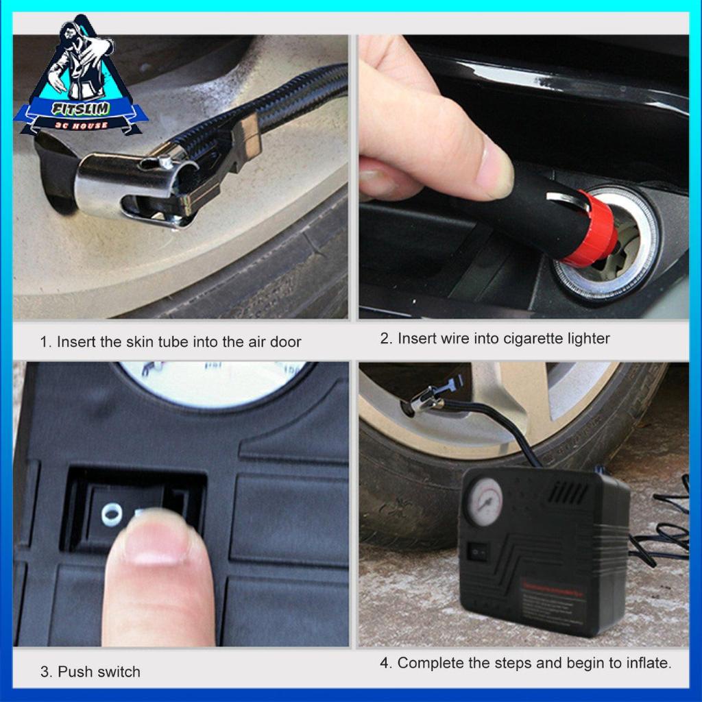 Máy bơm lốp xe mini thích hợp cho xe ô tô/xe máy/xe đạp