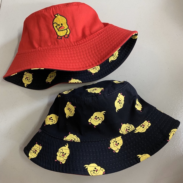 Bucket 2 mặt chú VỊT thêu - in siêu cute Nam Nữ