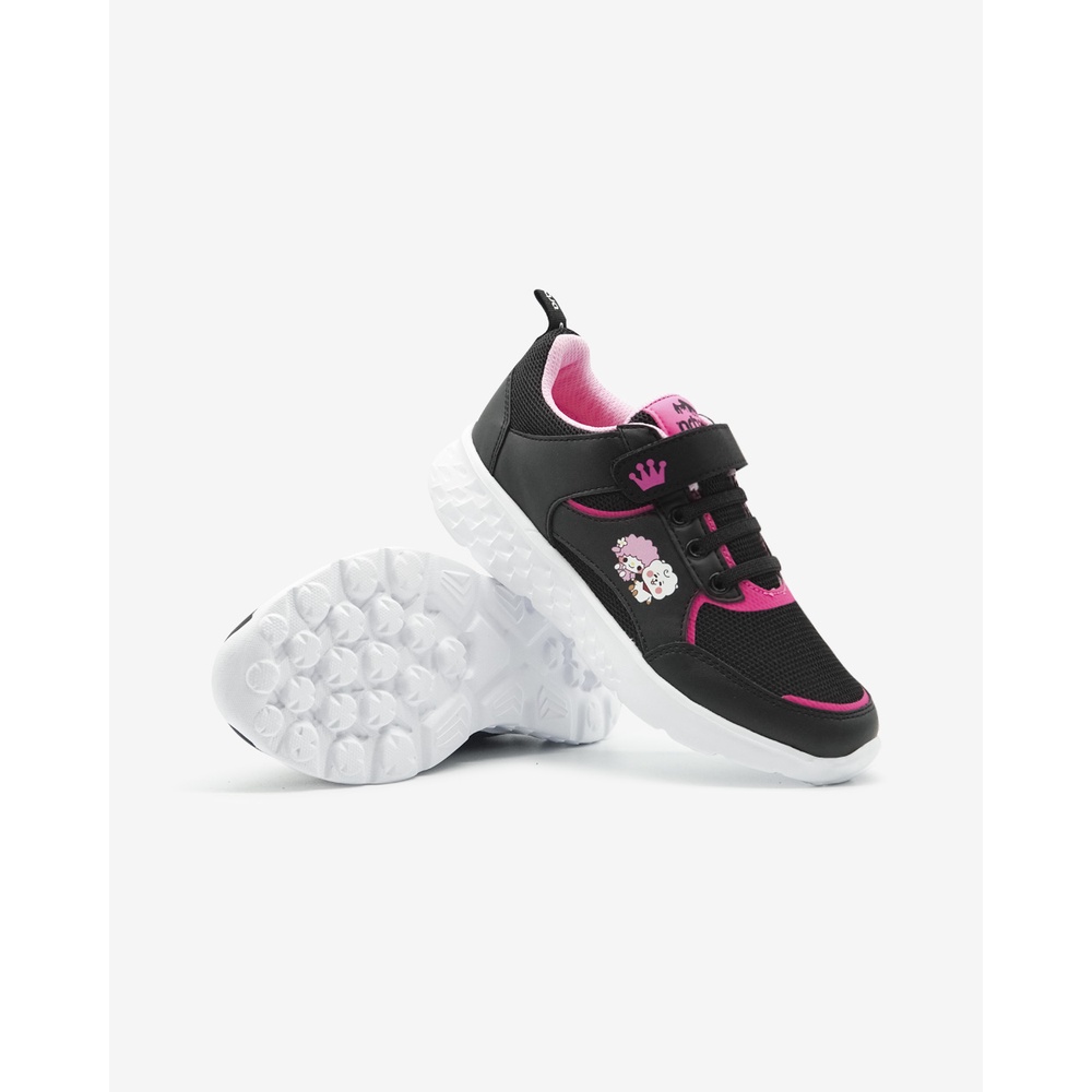 Giày Sneaker Urban cao cấp cho bé gái TG2210 đen hồng và trắng hồng