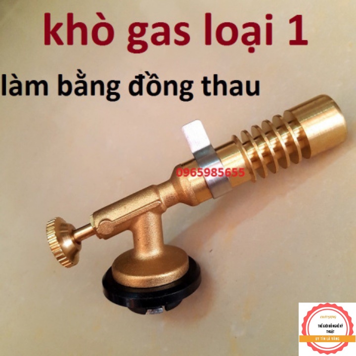 Đèn khò gas 1300 độ bằng đồng nguyên khối độ bền cao - đèn khò ga mini - khò lửa mini