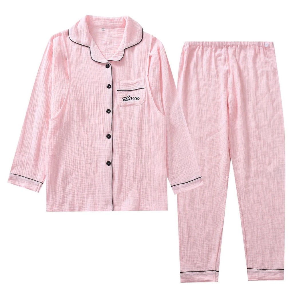 Set Bộ đồ ngủ nữ thu đông ở nhà, đi chơi Bộ đồ ngủ nữ Đồ bộ mặc ở nhà Đồ Bộ mặc đi chơi Bộ đồ kiểu dáng pijama | BigBuy360 - bigbuy360.vn