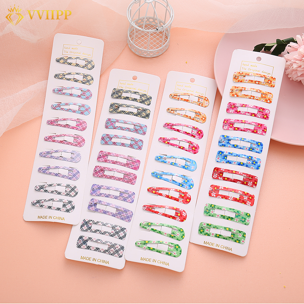 Set 10 Kẹp Tóc Màu Sắc Ngọt Ngào Phong Cách Hàn Quốc