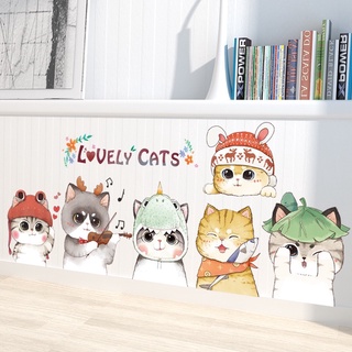 Decal dán tường mẫu Mèo Cute ( kèm kích thước và ảnh thật)