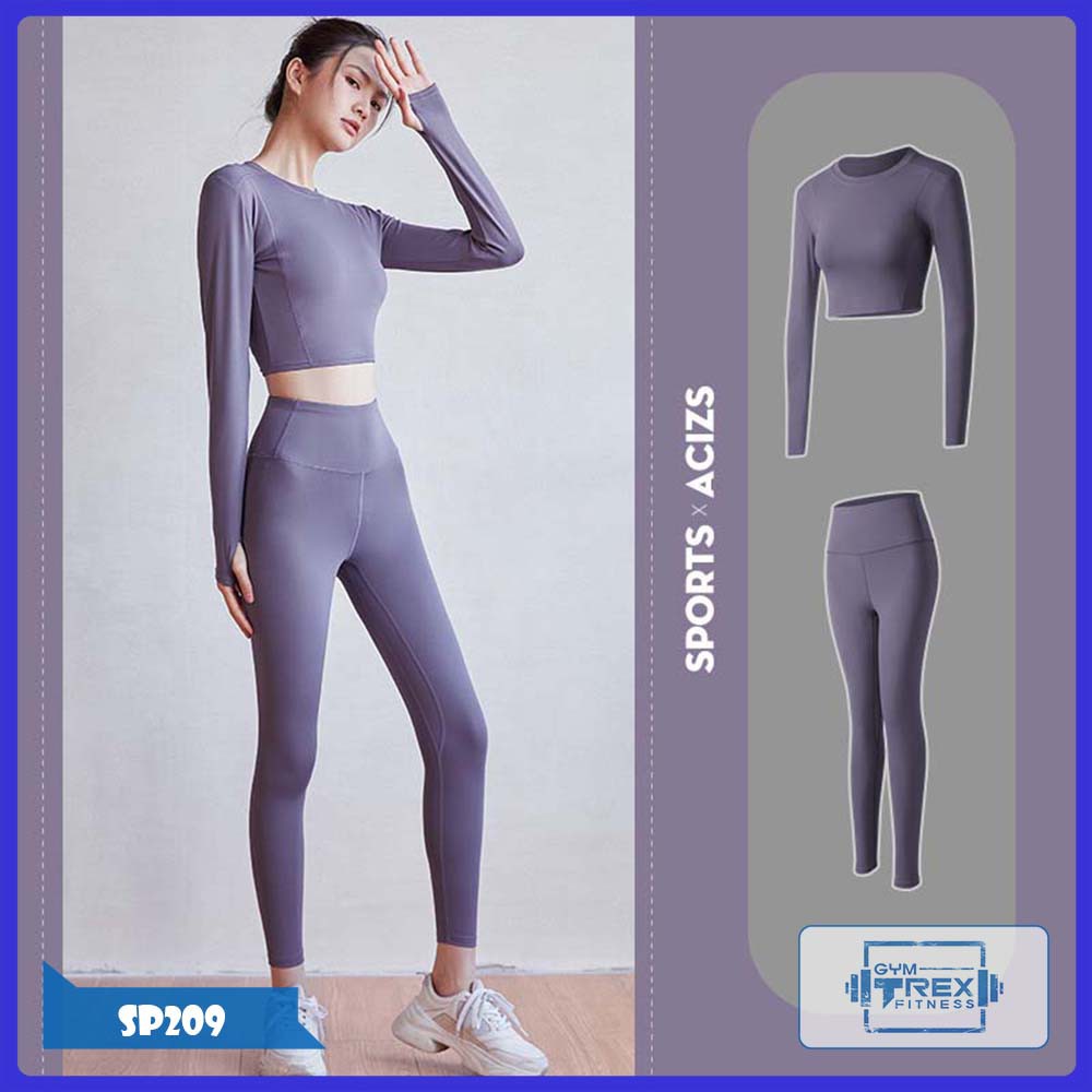 Bộ quần áo tập gym yoga thể thao nữ SP209 thông thoáng, co giãn, thoáng mát - Gym Trex