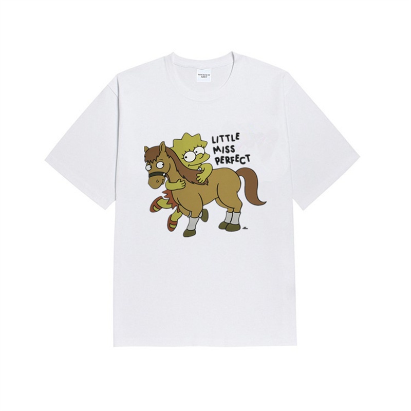 Áo Thun cotton Tay Ngắn Dáng Rộng In Hình acme Cổ Thuyền Thời Trang Cho Cặp Đôi