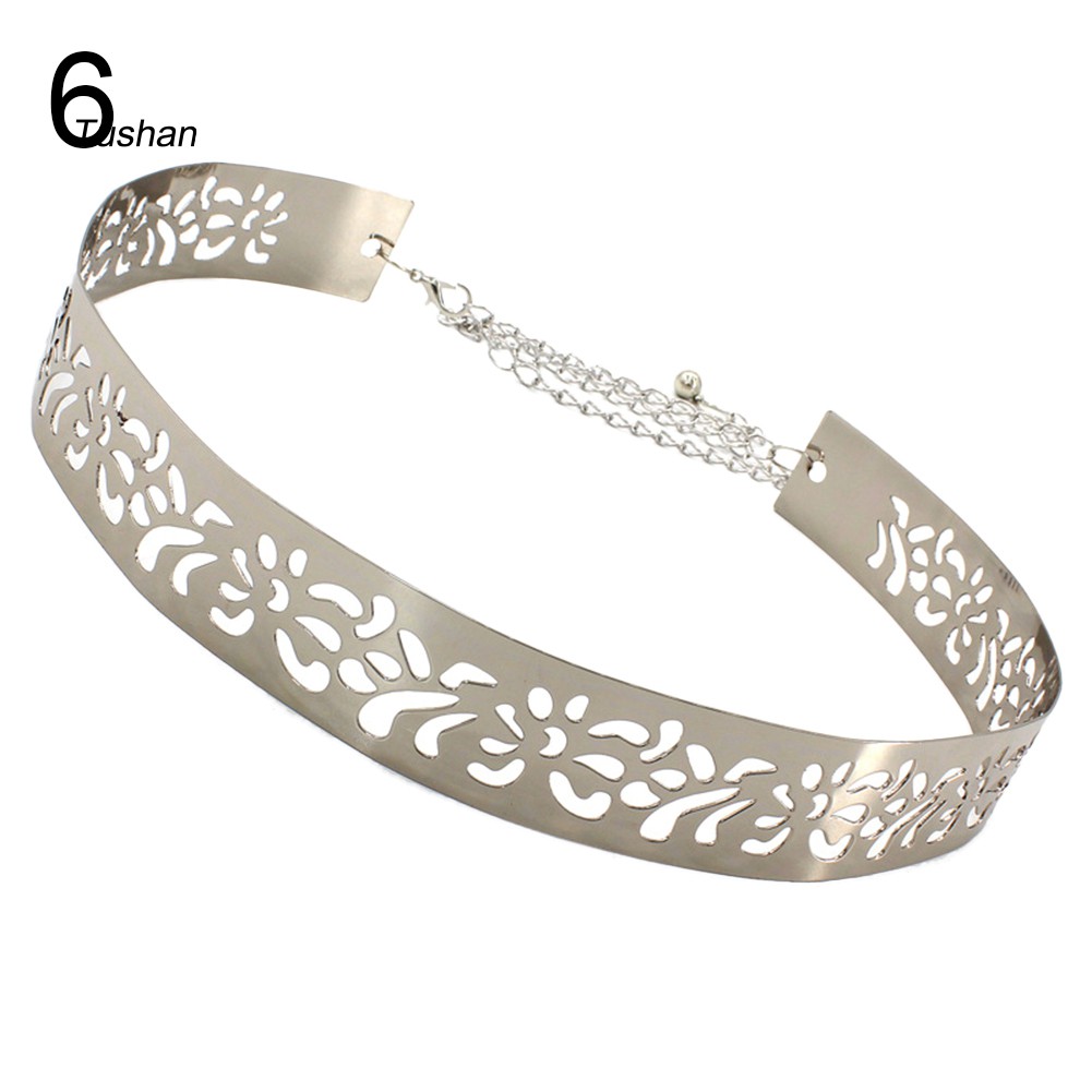 Thắt Lưng Kim Loại Bản Rộng Khoét Lỗ Phối Dây Xích Thời Trang Cho Nữ | BigBuy360 - bigbuy360.vn