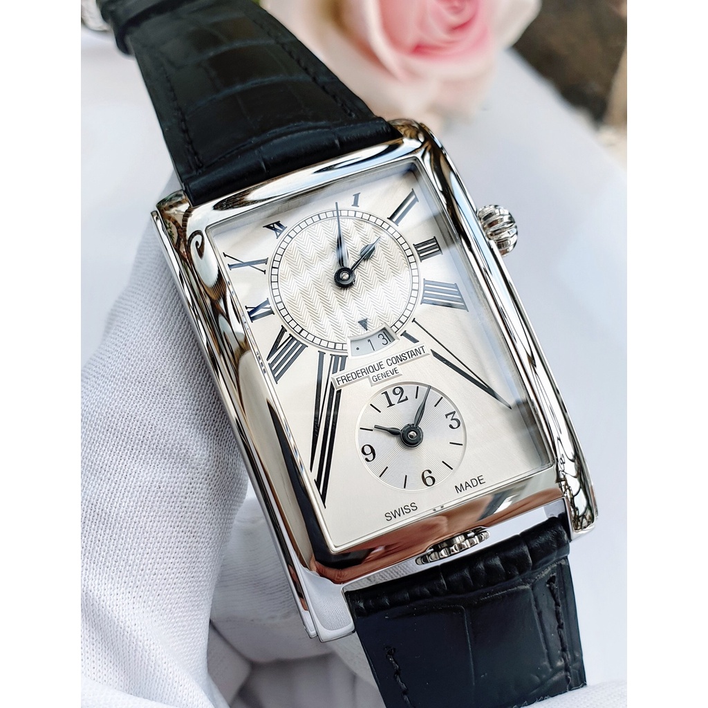 Đồng hồ nam chính hãng  Frederique Constant - Máy Pin Thụy Sĩ - Kính Sapphire - Dây da