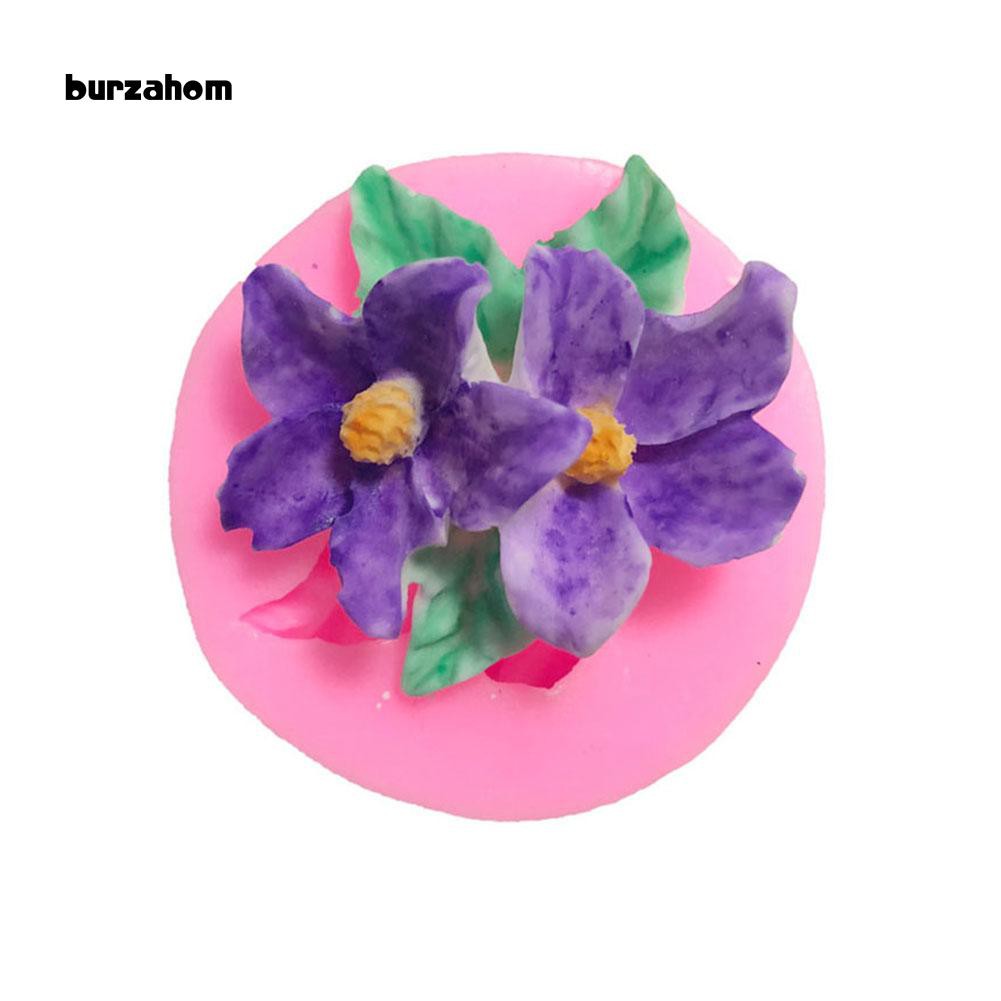 Khuôn silicon 5cm tạo hình hoa và lá 3D dùng trang trí bánh