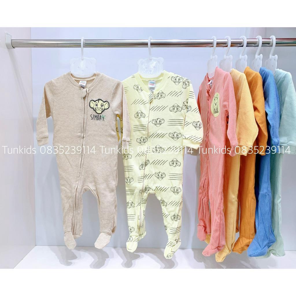 Body sleep body sleepsuit cotton kéo khóa hiệu DIS.NEY BA.BY xuất xịn hàng cao cấp size 3-6-9m