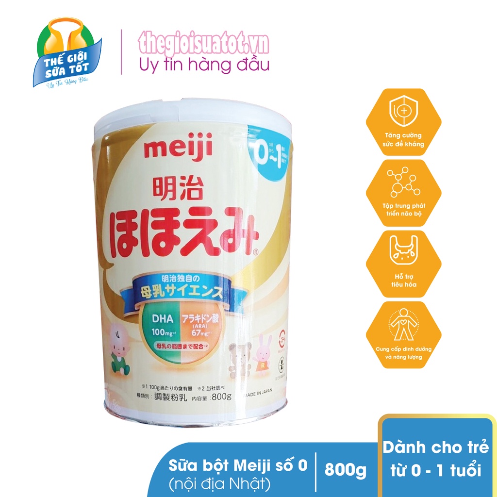 Sữa Meiji Số 0 Và Số 9 Nội Địa Nhật - 800G - SữaTăng Đề Kháng Cho Bé thegioisuatot