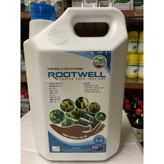 phân bón hữu cơ khoáng Root well can 5l của Lộc trời