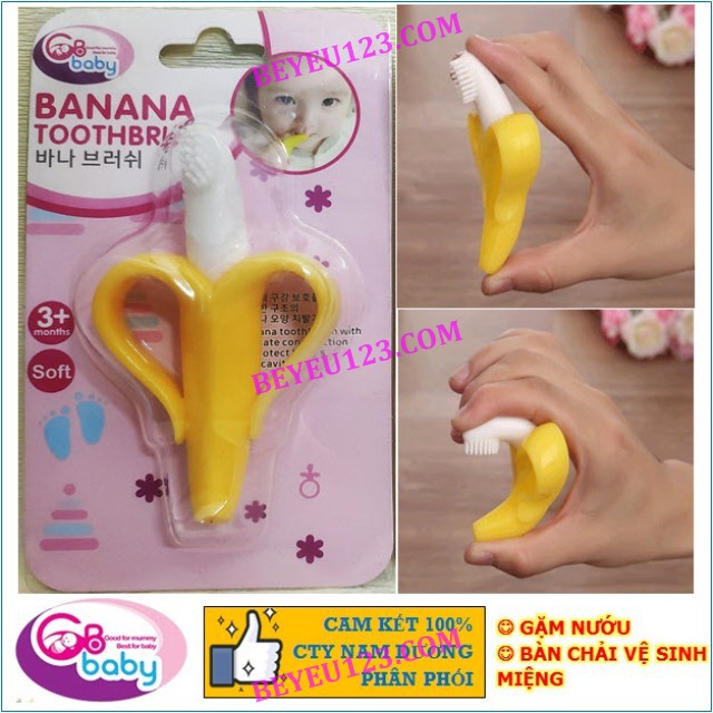 Gặm nướu hình trái chuối matxa silicone mềm GB BABY (Công nghệ Korea)