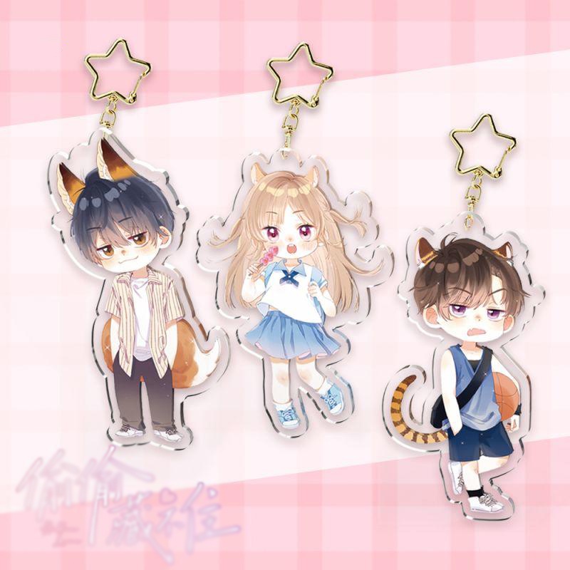 ( Mica trong acrylic ) Móc khóa VỤNG TRỘM KHÔNG THỂ GIẤU Tình Yêu Thầm Kín manhua anime chibi dễ thương xinh xắn