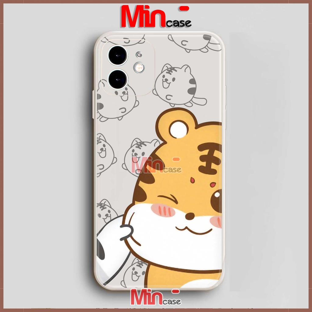 Ốp lưng iPhone Hổ Tiger viền vuông silicon mềm dẻo cho iphone 6/6s/7/8/X/XS/XR/11/12/13 Pro Plus Max cute dễ thương đẹp