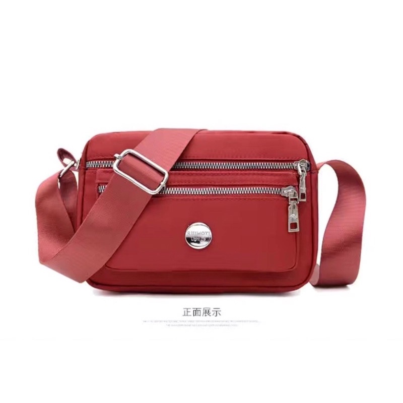 Túi Xách Nữ Vải Dù Mềm Đeo Chéo Thời Trang Trẻ Trung Nhiều Ngăn Đa Năng -A&ESHOP 88887