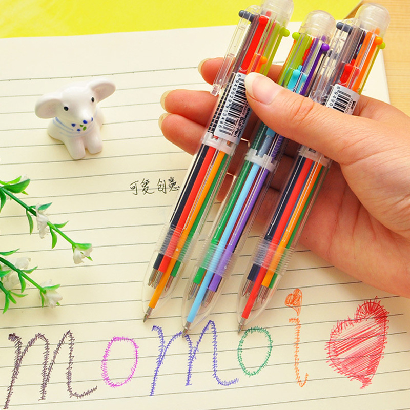 Bút bi 6 màu tiện lợi