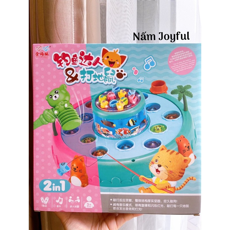 Đồ chơi câu cá & đập chuột 2in1